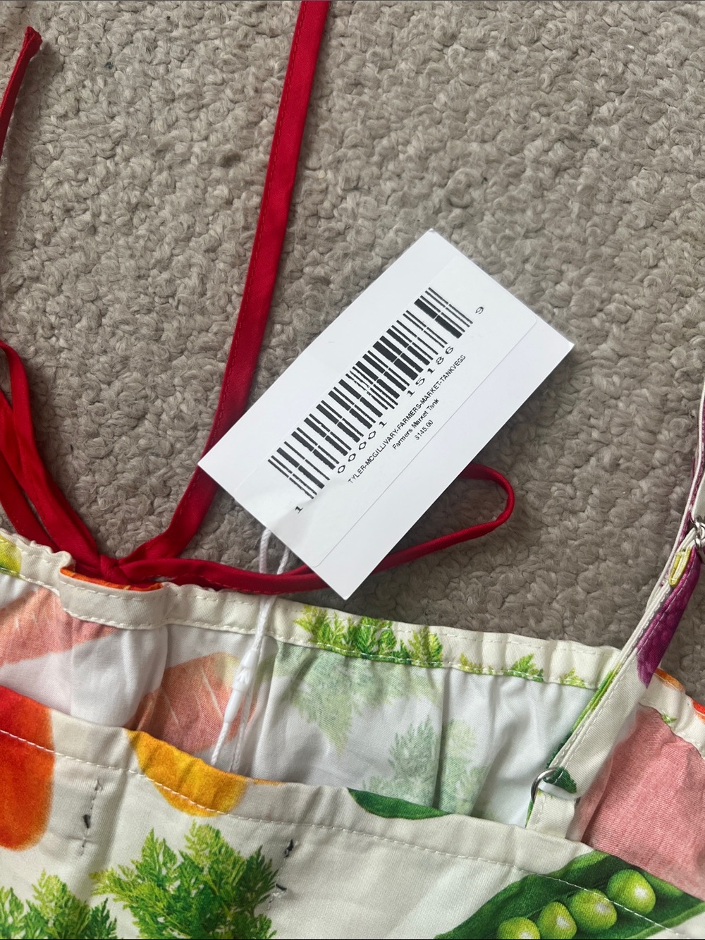 Lisa Says Gah Tyler Mcgillivary Farmers Market Vegetables Print Skirt AND top sm - Picture 5 of 12